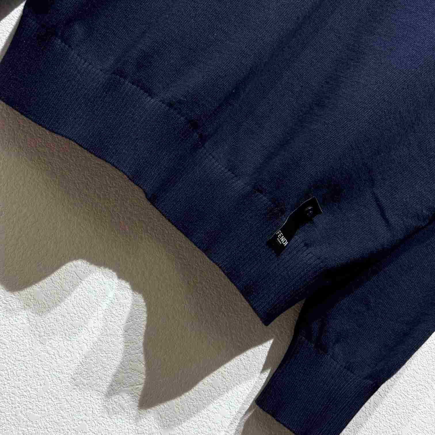 Fendi Navy Blue Wool Jumper - DopestKickz