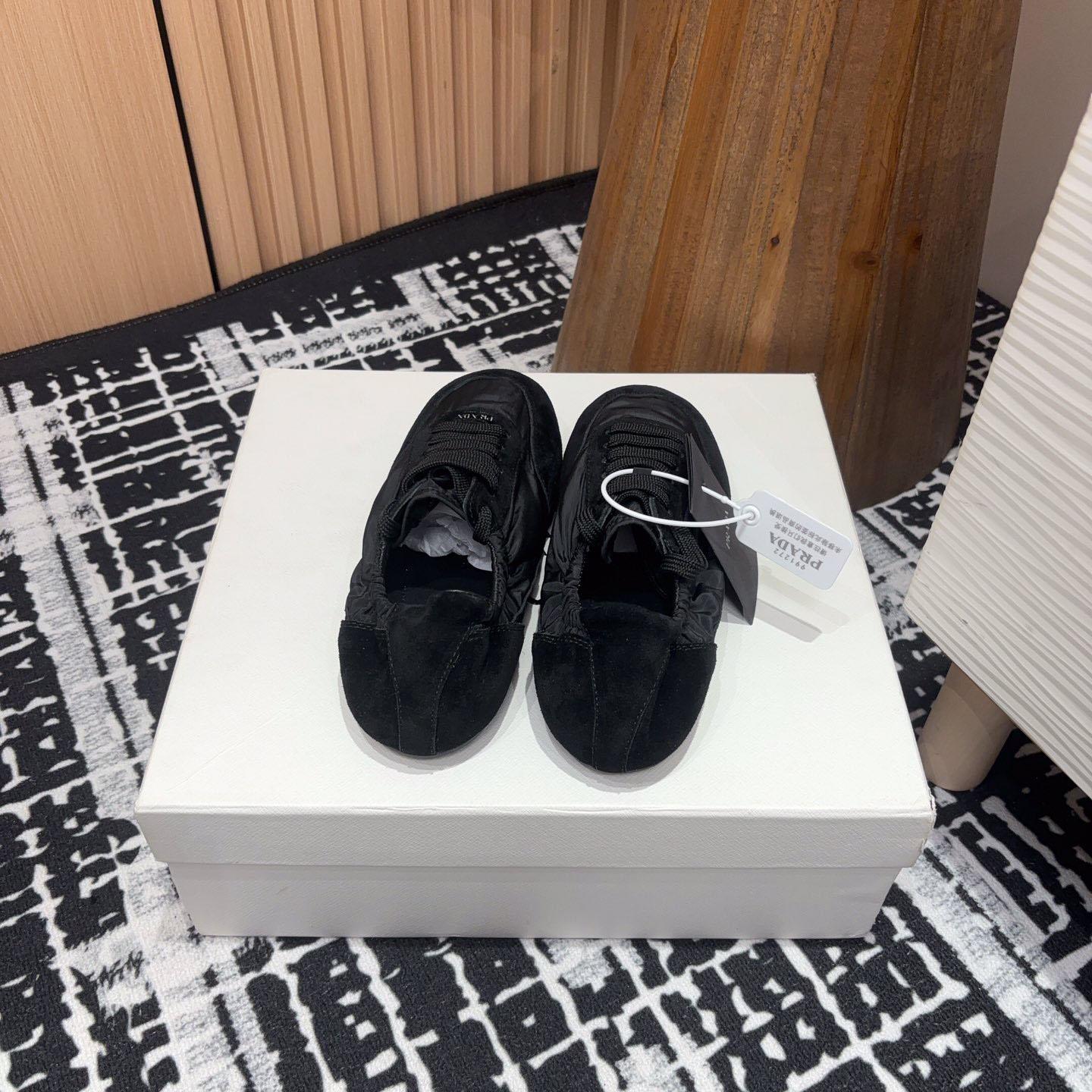 Prada Collapse Re-Nylon And Suede Sneakers - DopestKickz