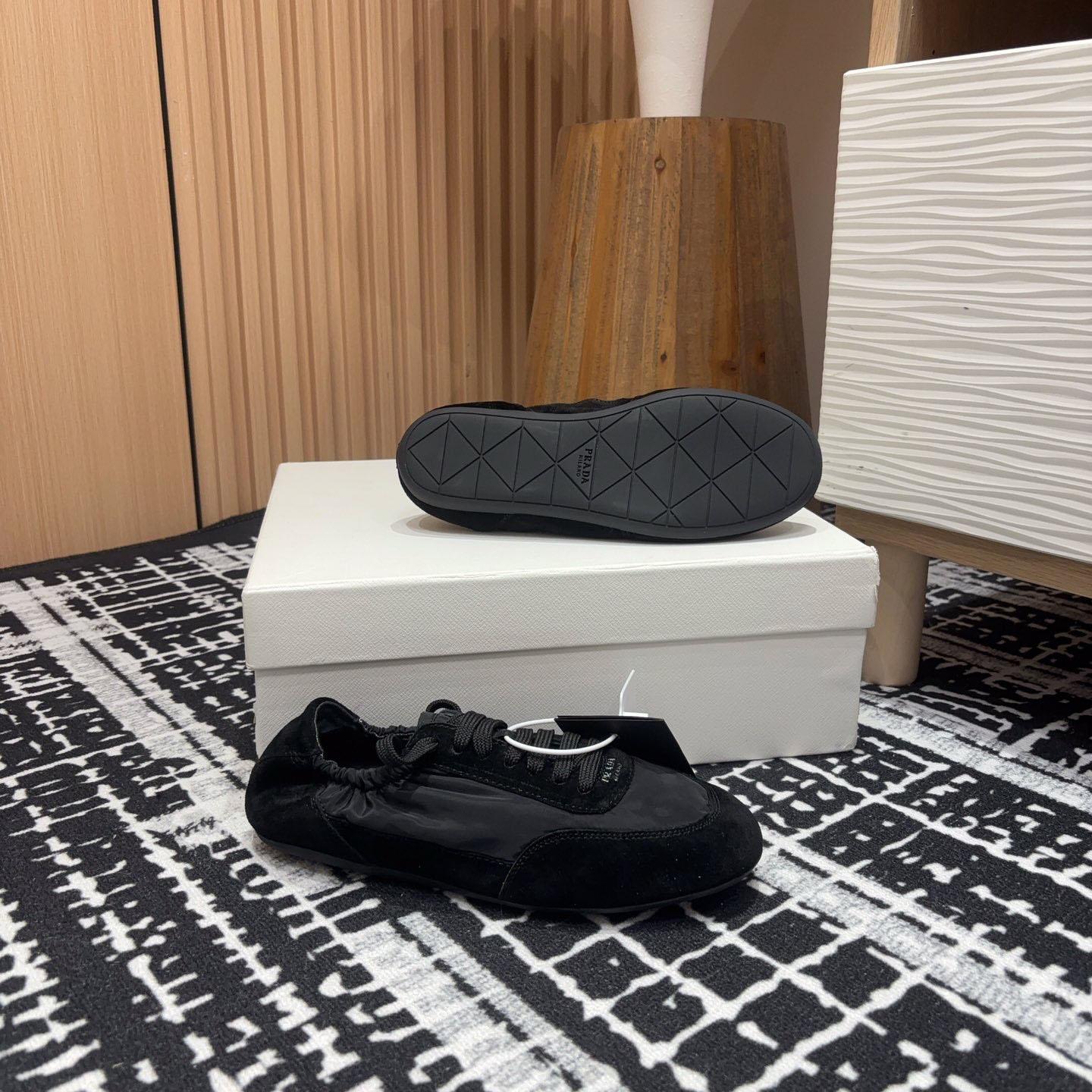 Prada Collapse Re-Nylon And Suede Sneakers - DopestKickz