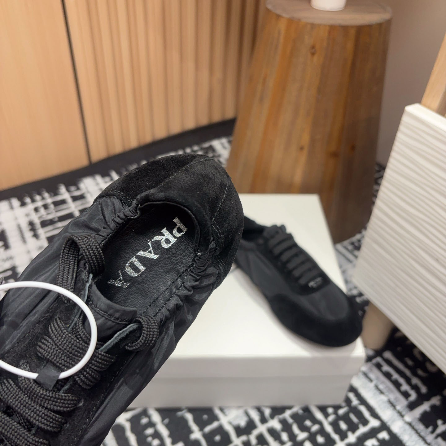 Prada Collapse Re-Nylon And Suede Sneakers - DopestKickz