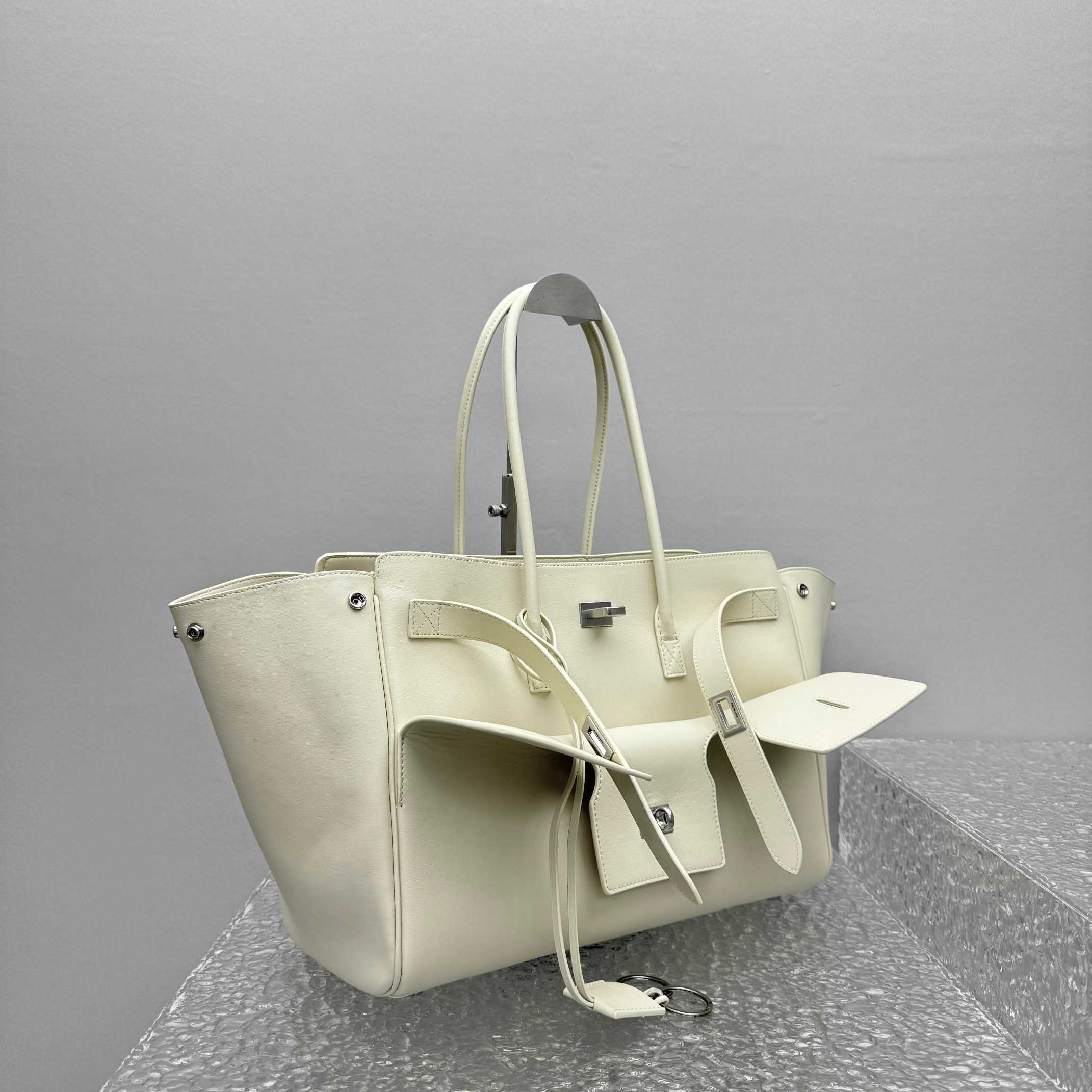Balenciaga Bel Air Medium Carry All Bag In Soya - DopestKickz