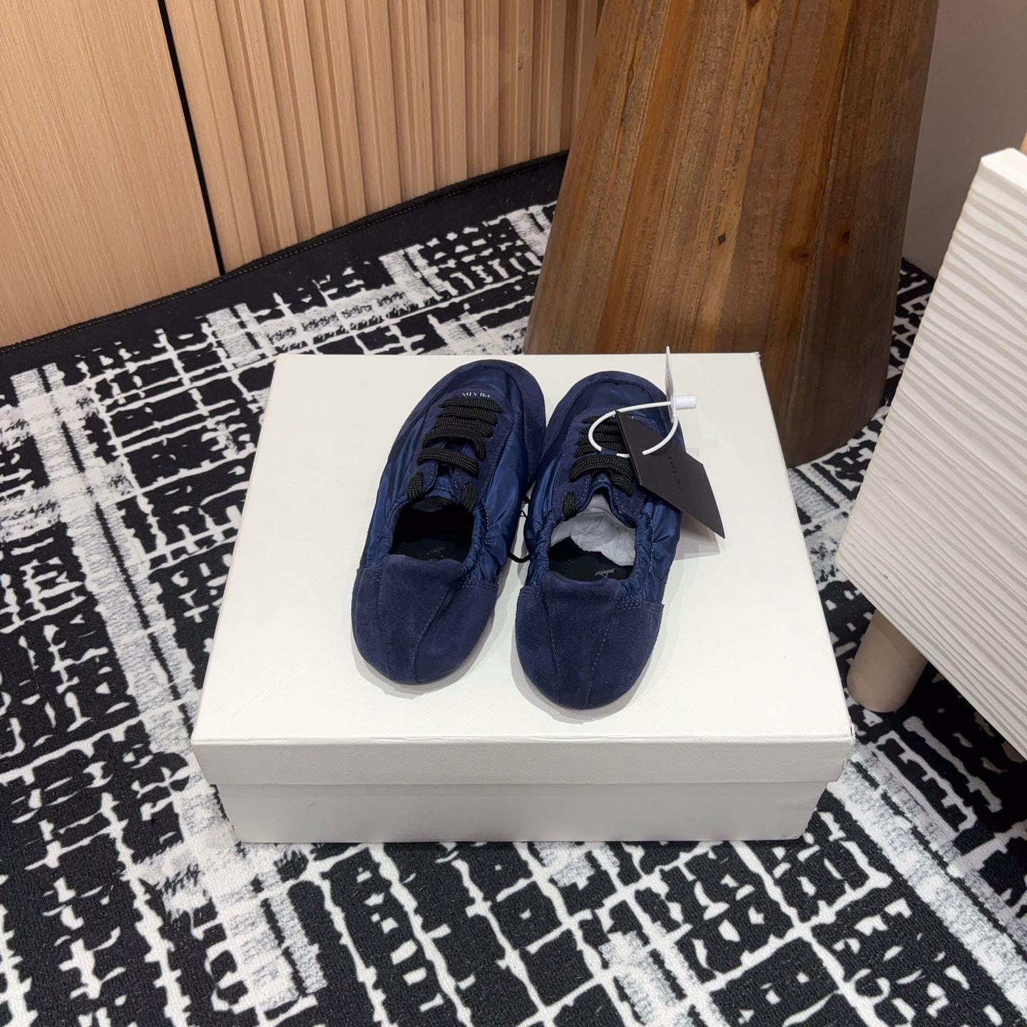 Prada Collapse Re-Nylon And Suede Sneakers - DopestKickz