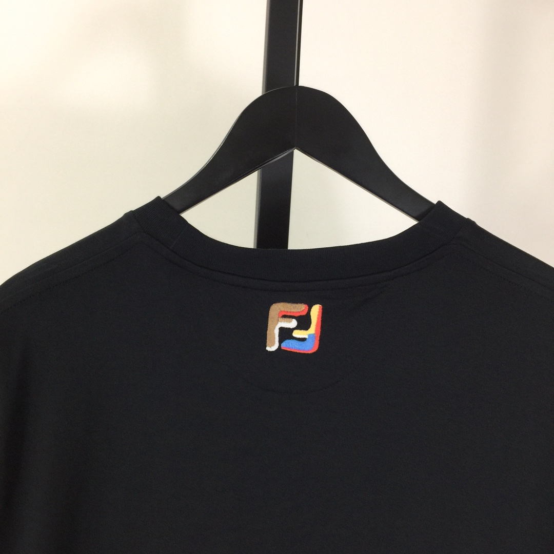 Fendi Lunar New Year Black Cotton T-shirt - DopestKickz