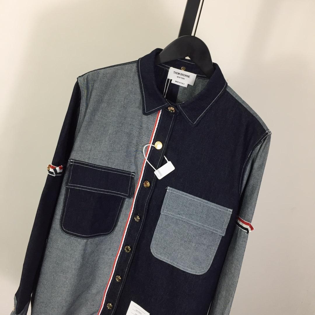 Thom Browne Oxford Lavoration Trim Classic Shirt - DopestKickz