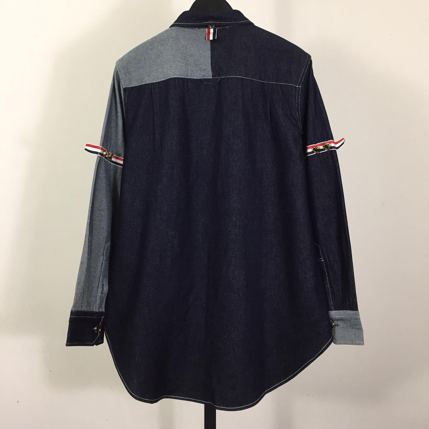 Thom Browne Oxford Lavoration Trim Classic Shirt - DopestKickz