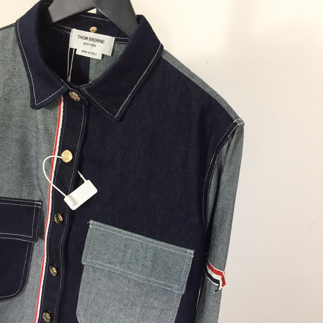 Thom Browne Oxford Lavoration Trim Classic Shirt - DopestKickz
