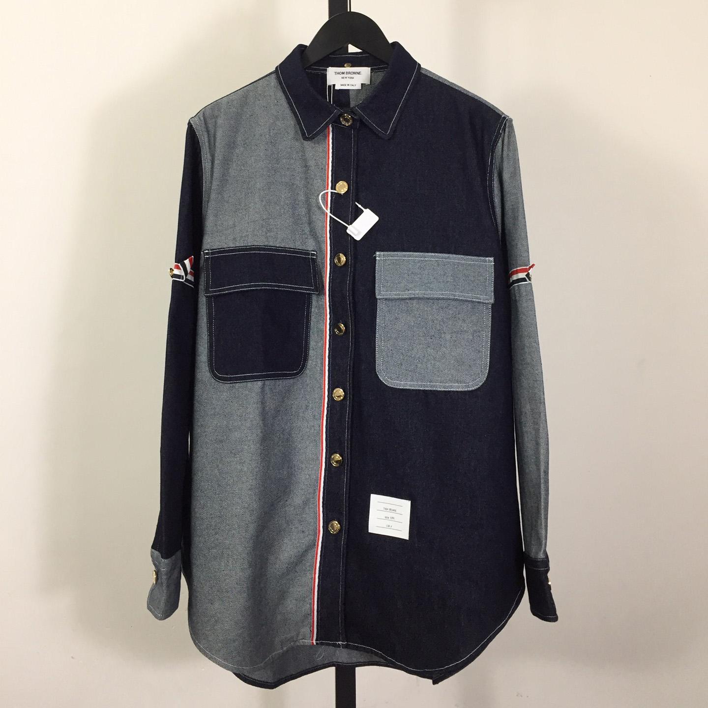 Thom Browne Oxford Lavoration Trim Classic Shirt - DopestKickz