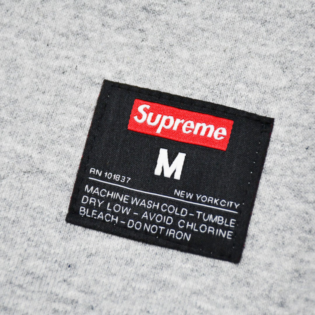 Supreme Kanji Logo Crewneck 'Grey' - DopestKickz