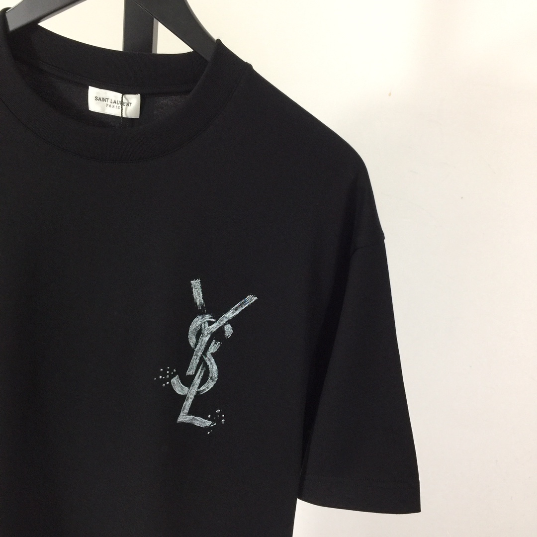 Saint Laurent Cotton-jersey T-shirt  - DopestKickz