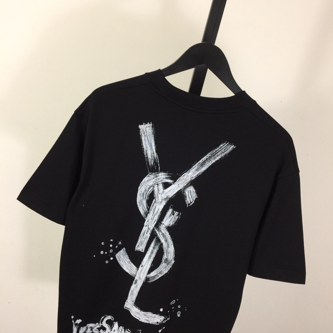 Saint Laurent Cotton-jersey T-shirt  - DopestKickz