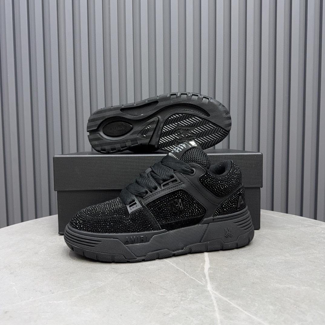Amiri Crystal MA-1 Leather Sneakers - DopestKickz