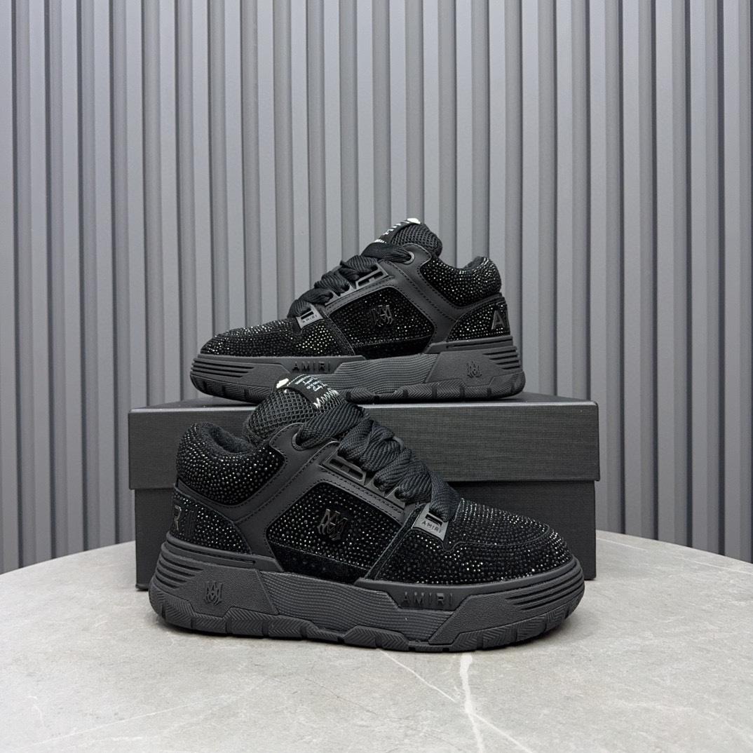 Amiri Crystal MA-1 Leather Sneakers - DopestKickz