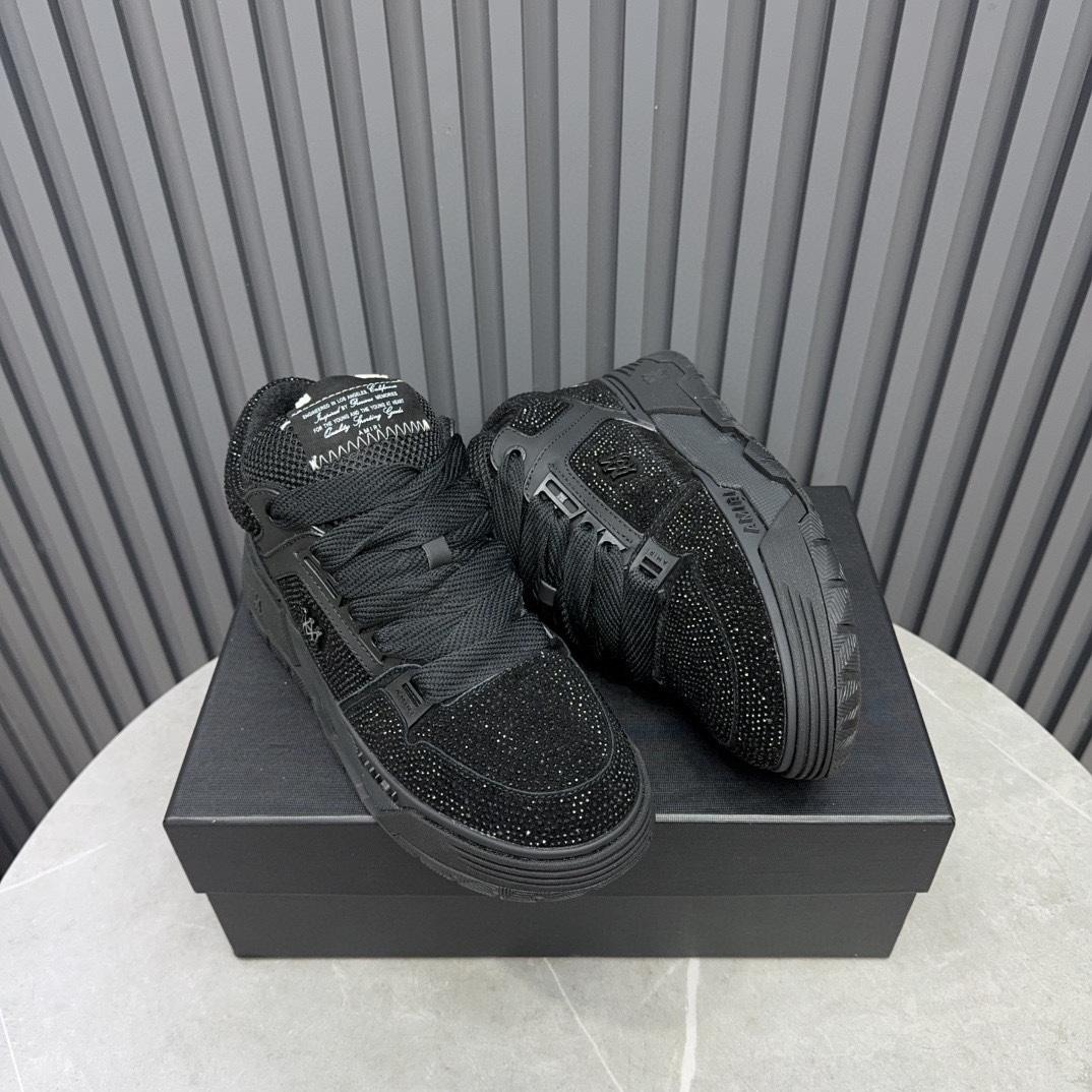 Amiri Crystal MA-1 Leather Sneakers - DopestKickz