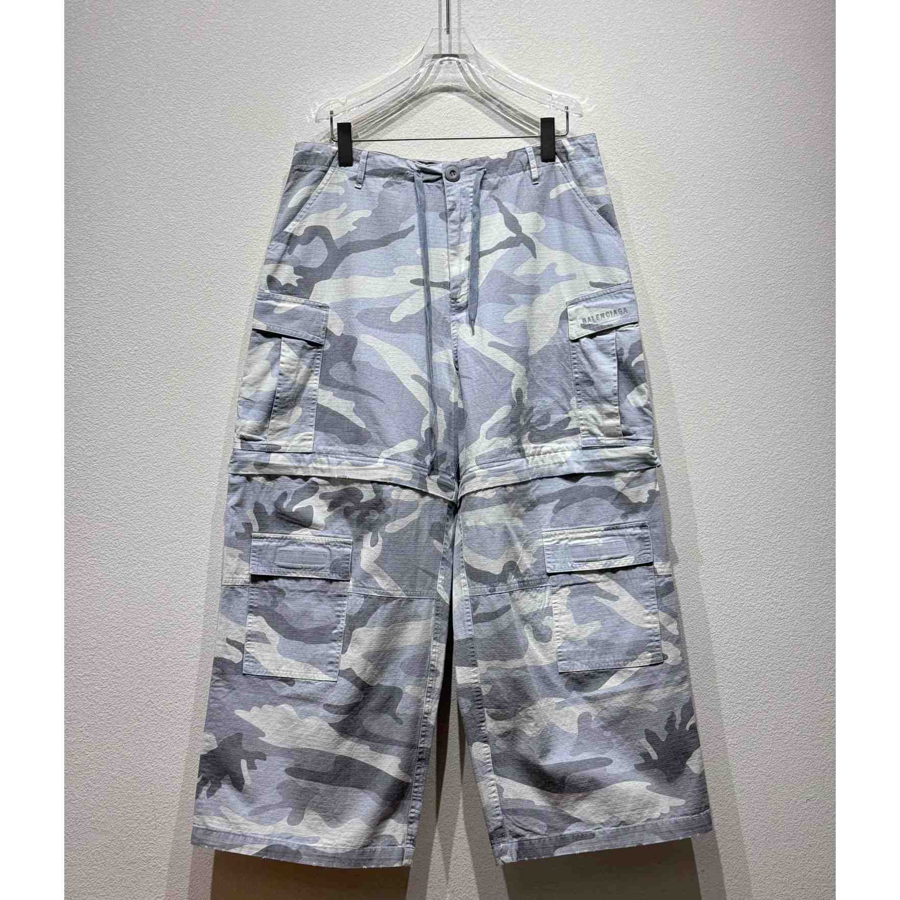 Balenciaga Large Cargo Pants In Light Grey - DopestKickz