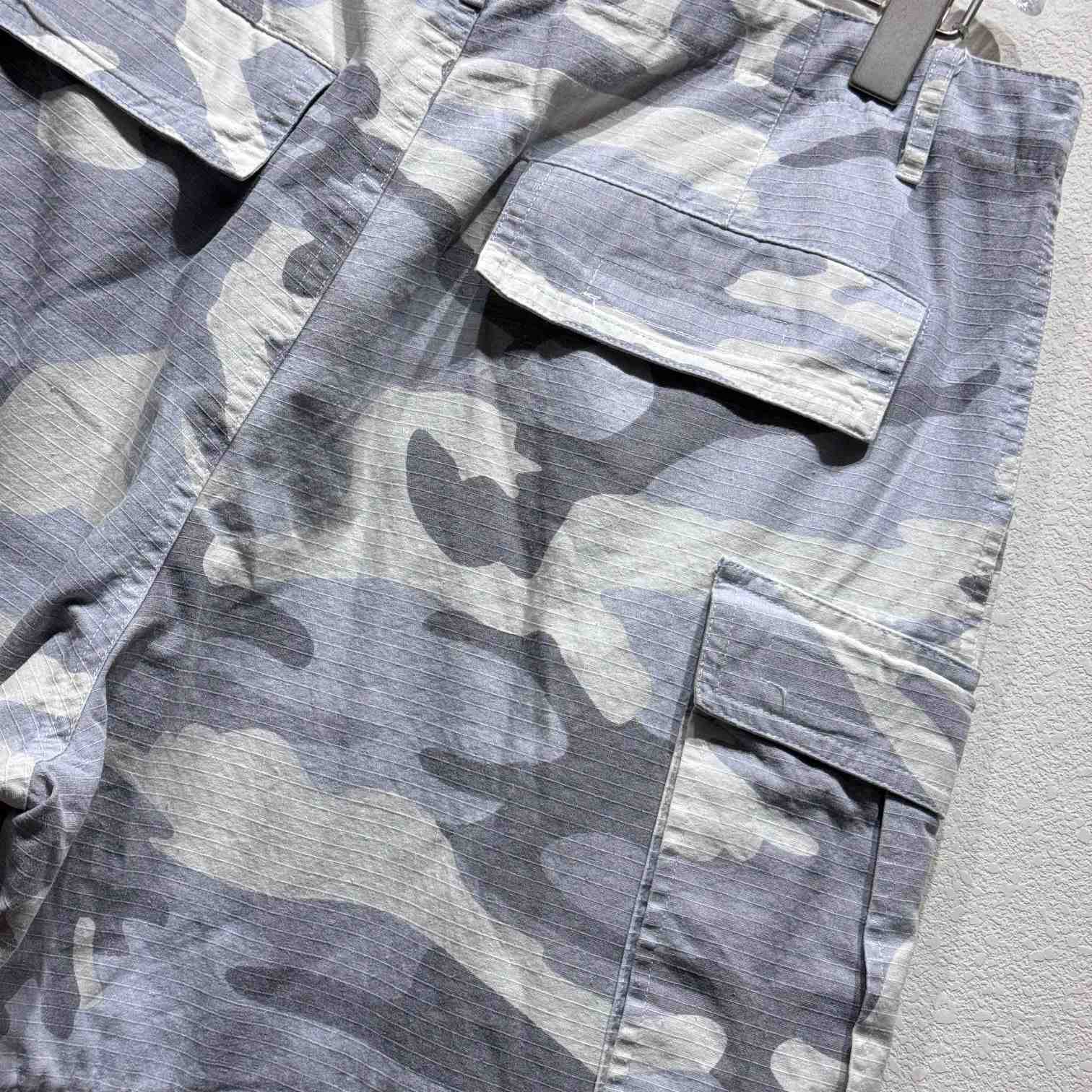 Balenciaga Large Cargo Pants In Light Grey - DopestKickz