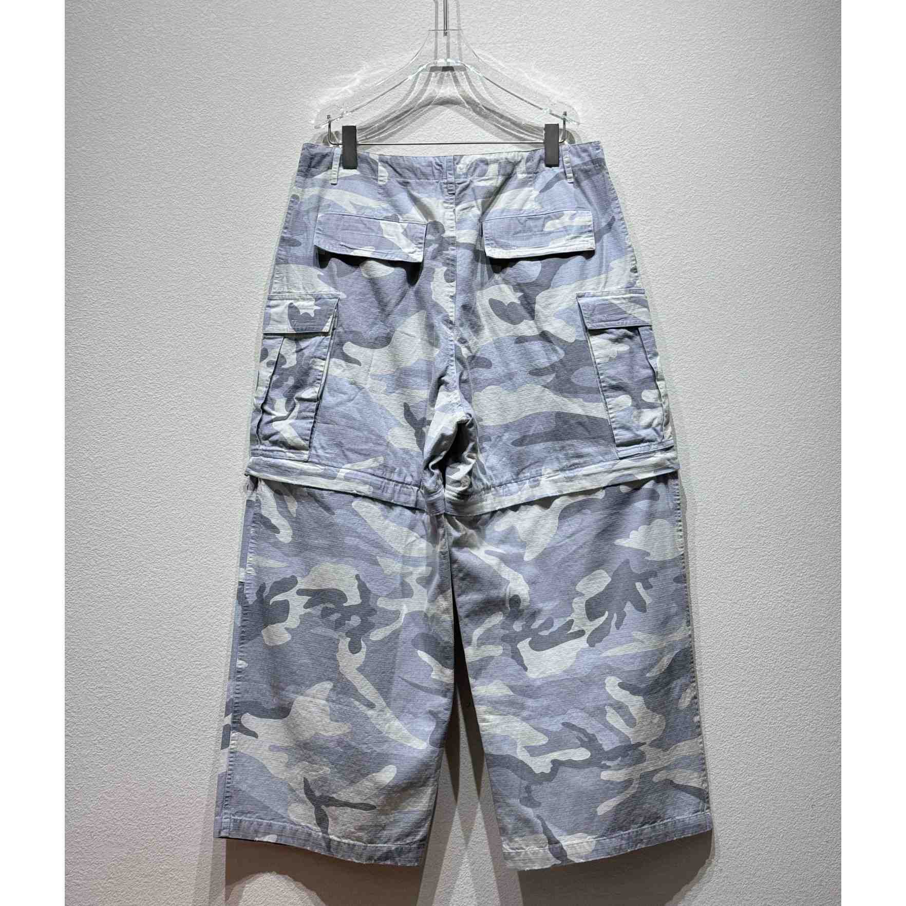 Balenciaga Large Cargo Pants In Light Grey - DopestKickz