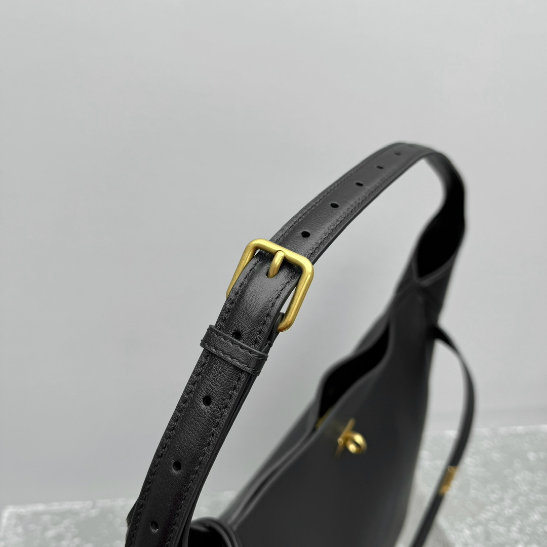 Balenciaga Bel Air Large Hobo Bag In Black  - DopestKickz