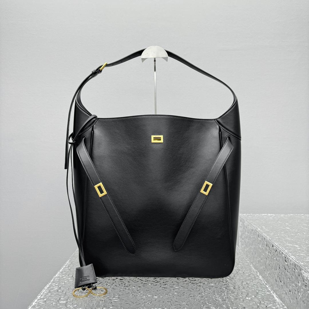Balenciaga Bel Air Large Hobo Bag In Black  - DopestKickz