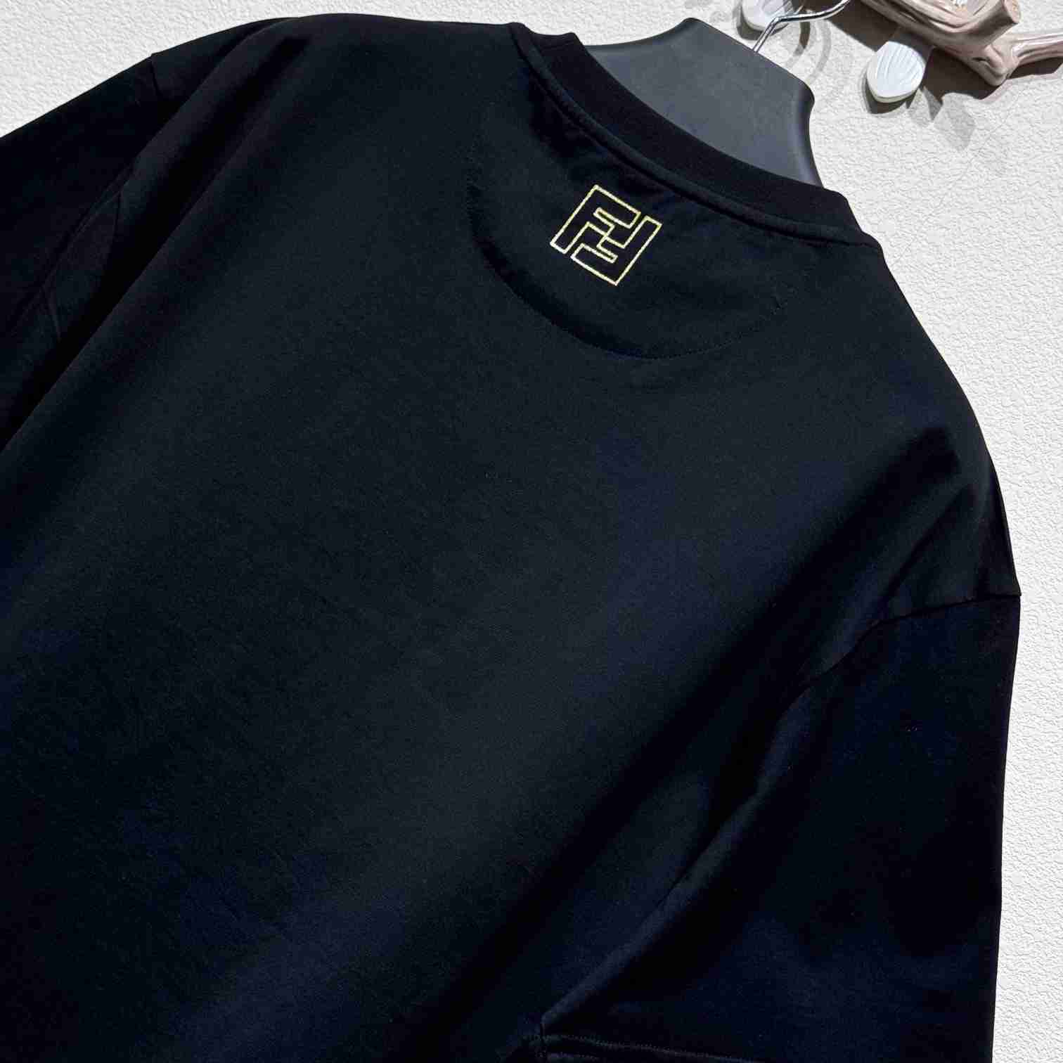 Fendi Black Cotton T-shirt - DopestKickz