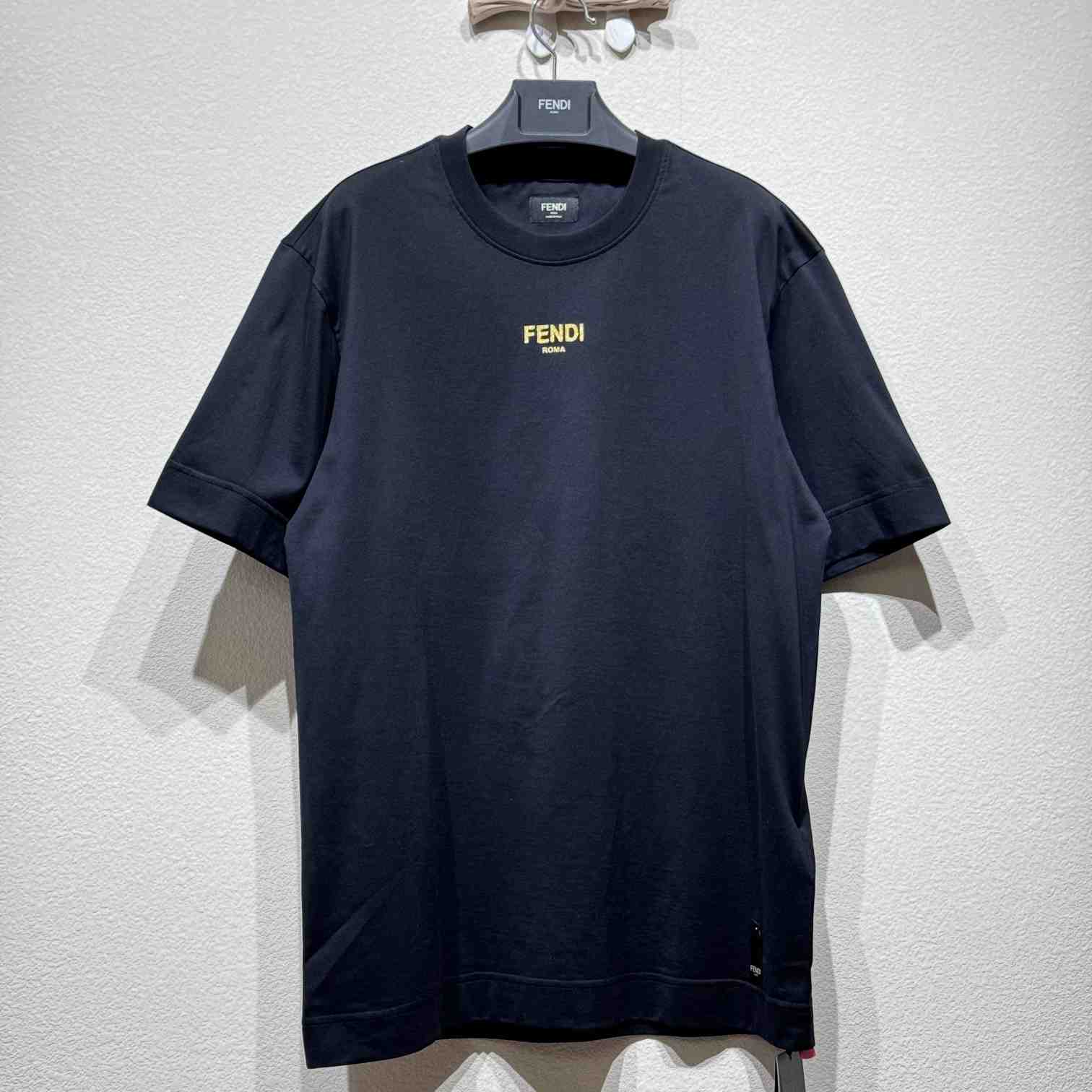 Fendi Black Cotton T-shirt - DopestKickz