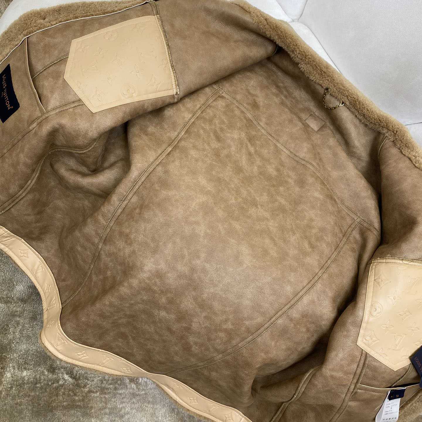 Louis Vuitton Shearling Trucker Jacket  1AGJGF - DopestKickz