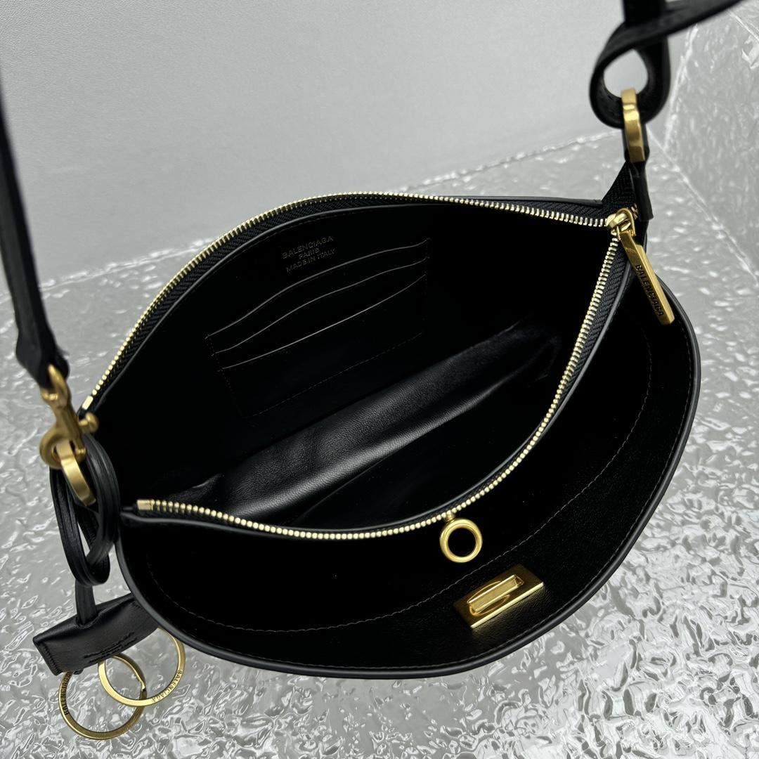 Balenciaga Rodeo Sling Pochette In Black - DopestKickz