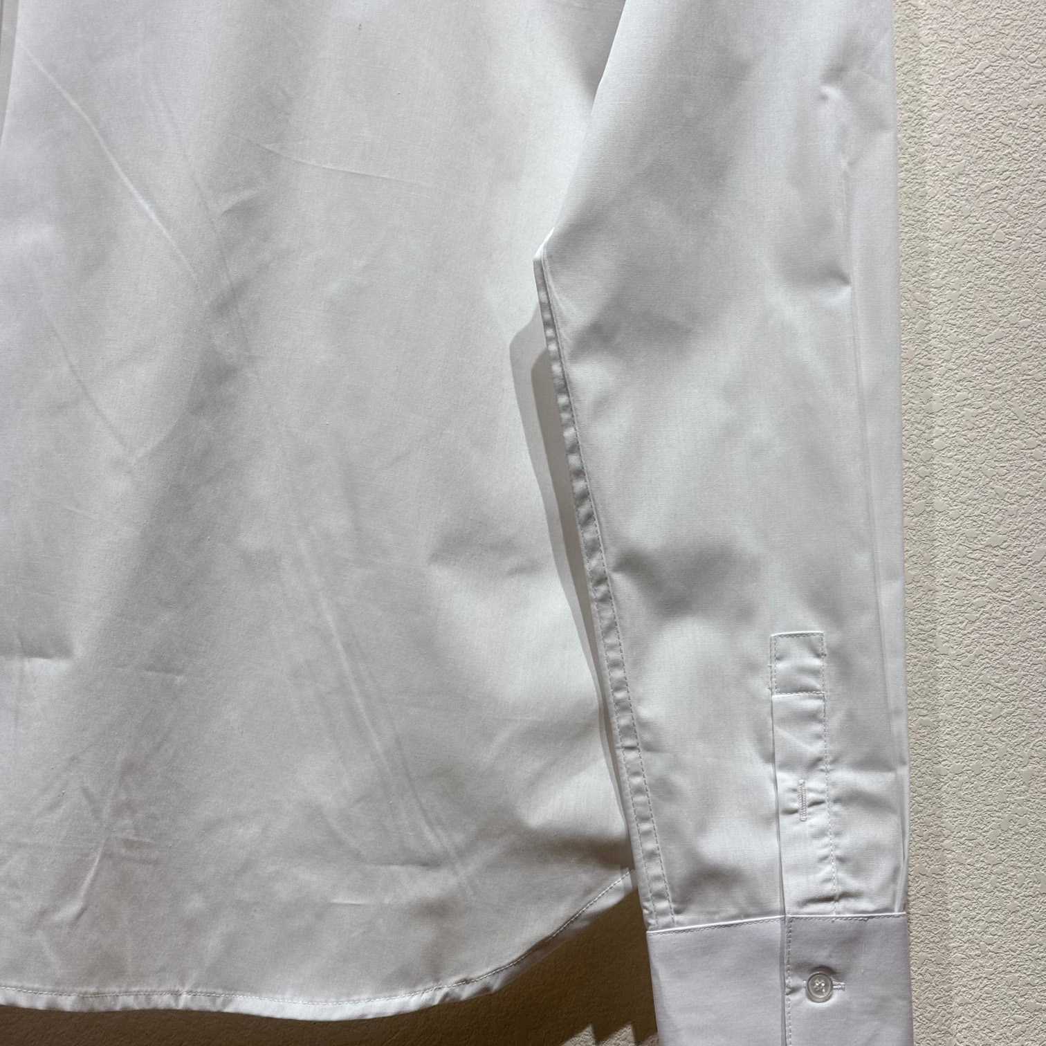 Christian Dior Tag Embroidery Shirt White Cotton Poplin - DopestKickz