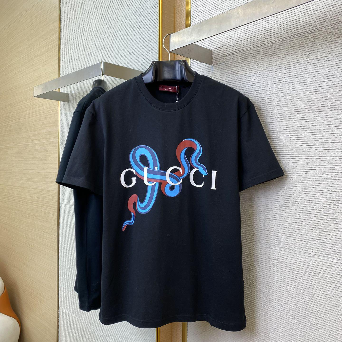 Gucci Printed Medium Cotton Jersey T-shirt - DopestKickz