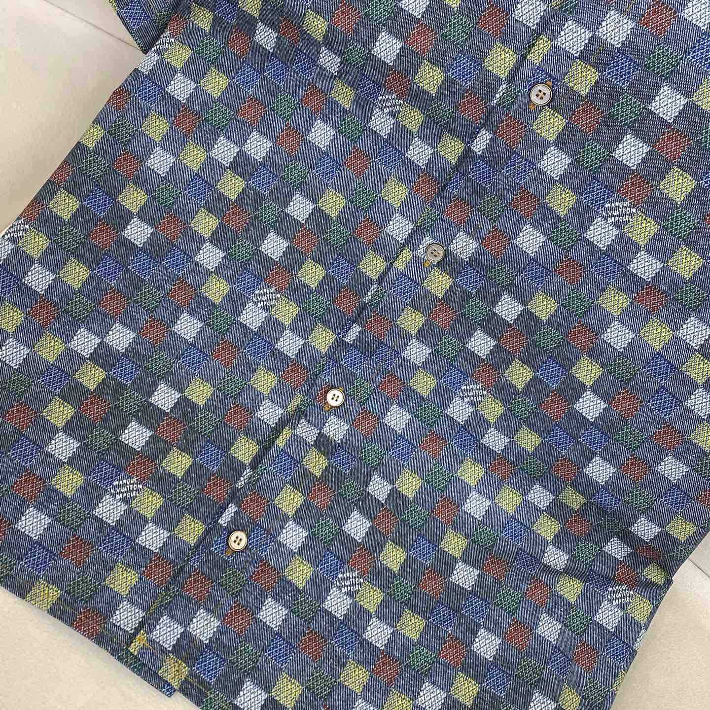 Louis Vuitton Damier Chambray Short-Sleeved Shirt  1AHCII - DopestKickz