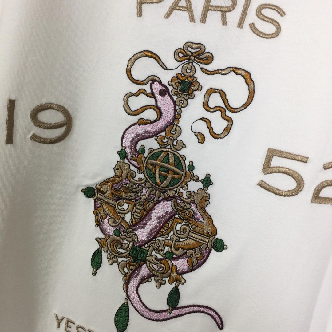 Givenchy T-shirt In Cotton With Chandelier Snake Embroideries - DopestKickz