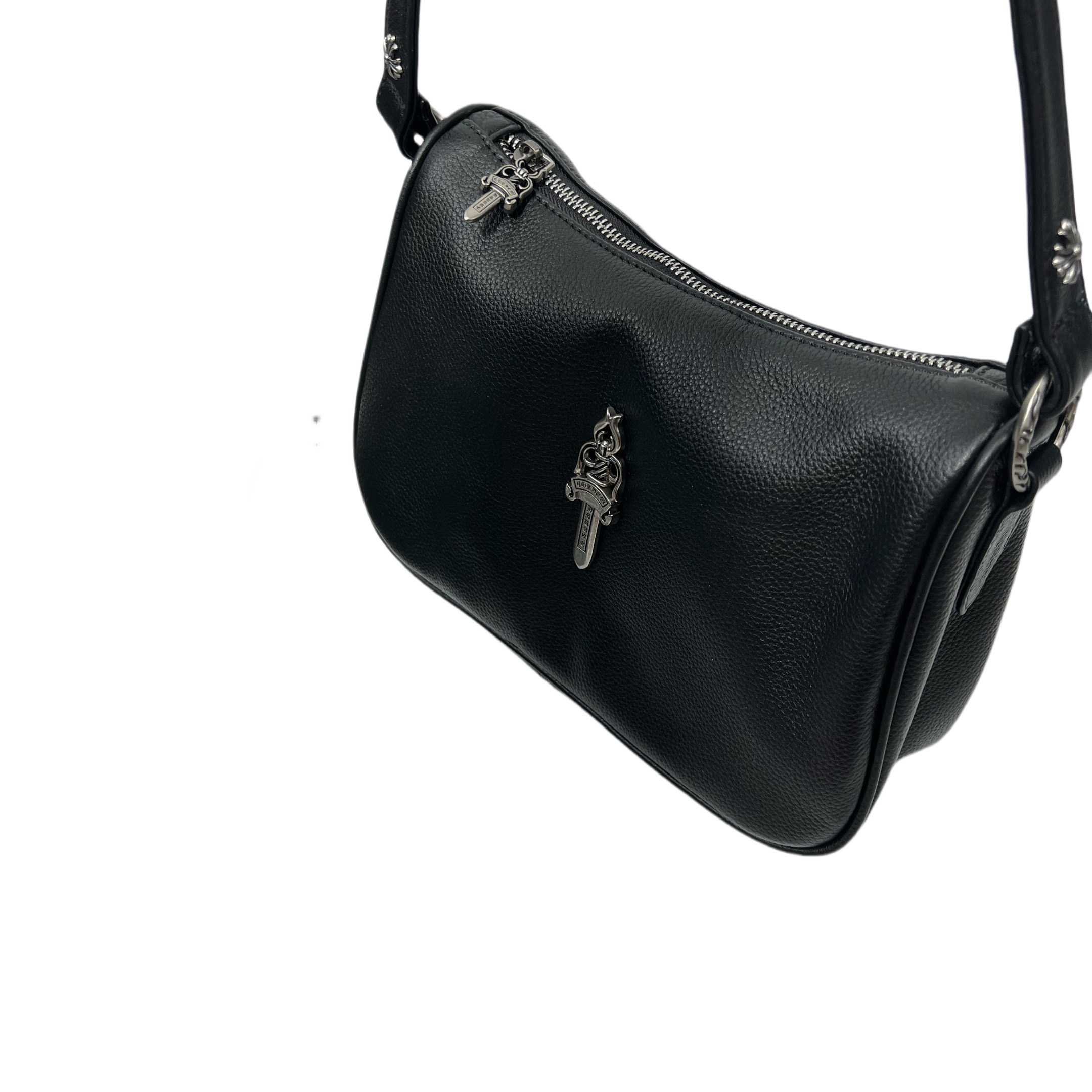 Chrome Heart Black Nugget Bag   25-16-9cm - DopestKickz