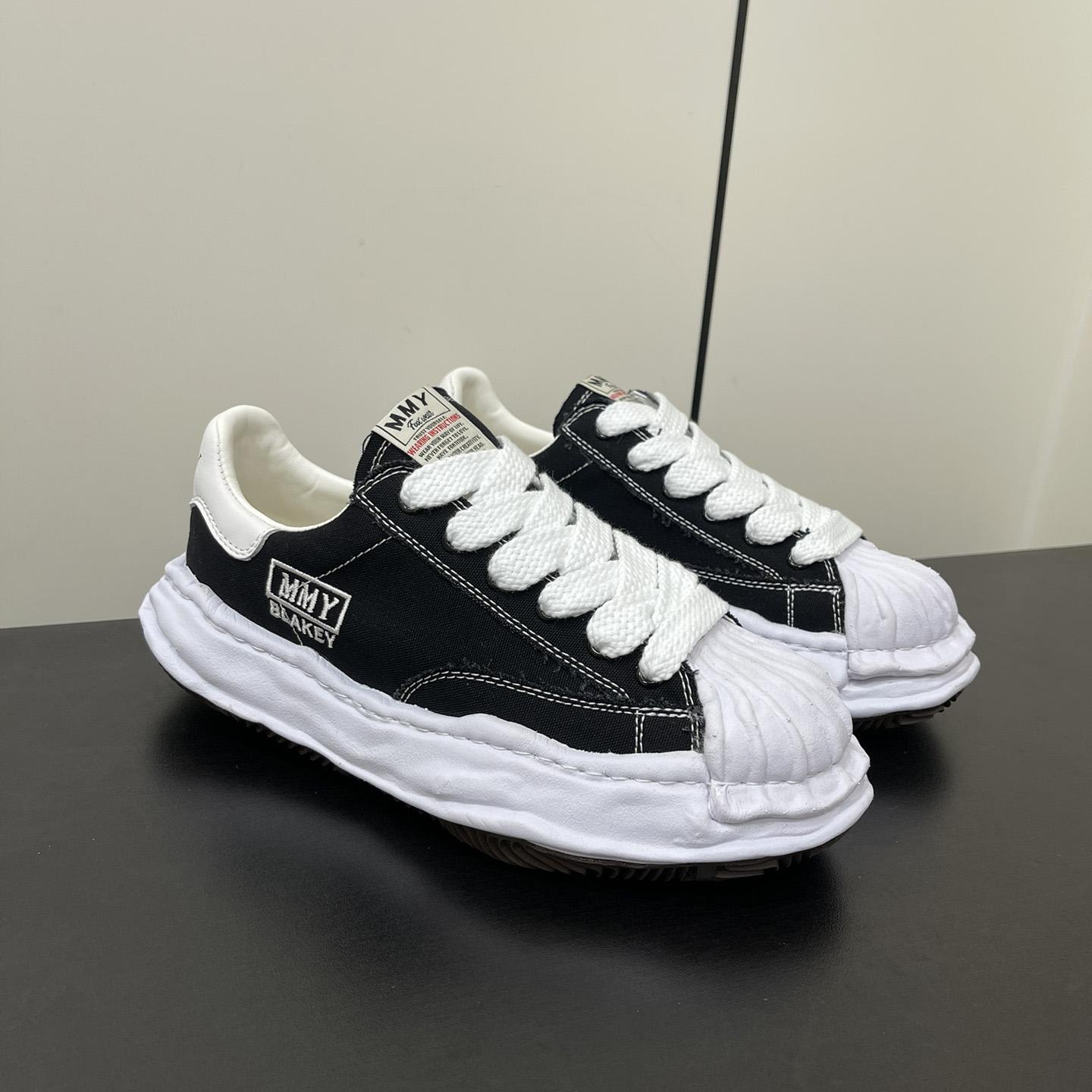 Maison Mihara Yasuhiro OG Sole Canvas Low Black Sneakers - DopestKickz