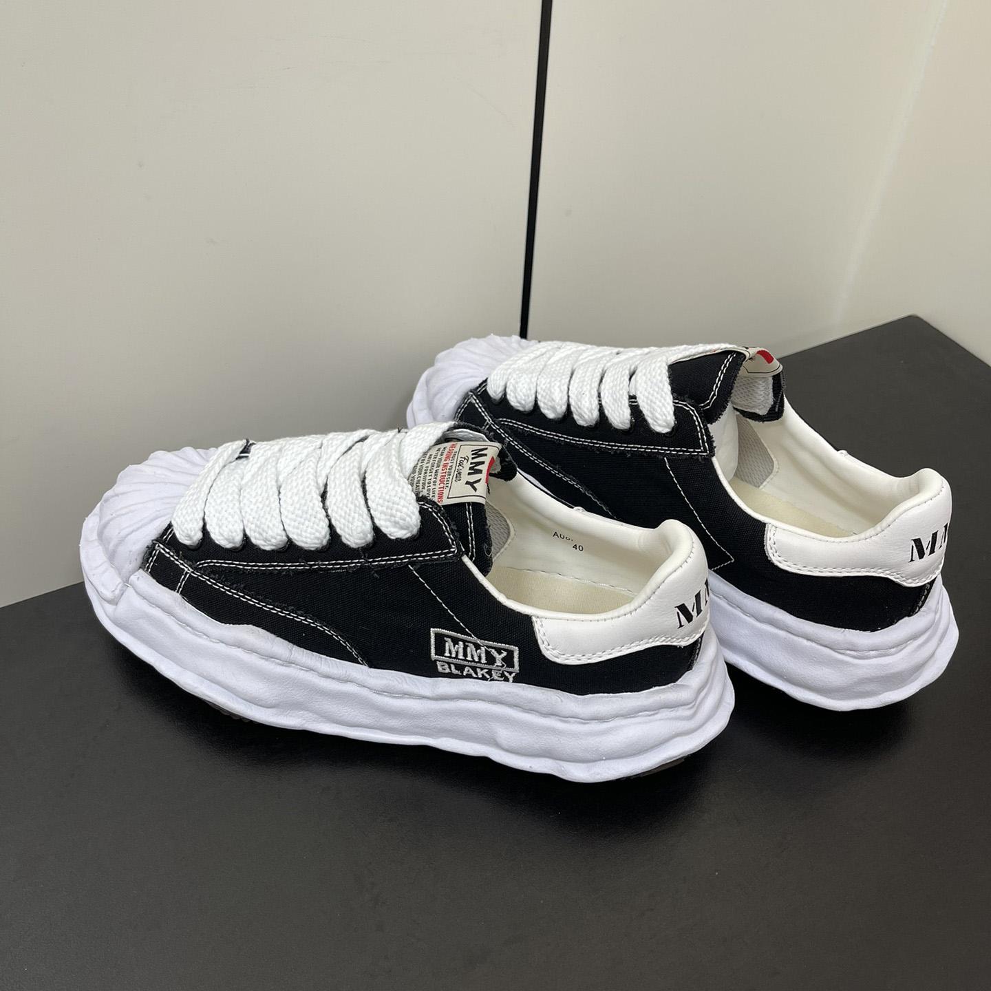 Maison Mihara Yasuhiro OG Sole Canvas Low Black Sneakers - DopestKickz