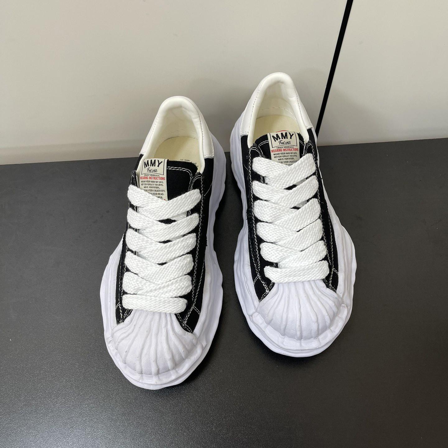 Maison Mihara Yasuhiro OG Sole Canvas Low Black Sneakers - DopestKickz
