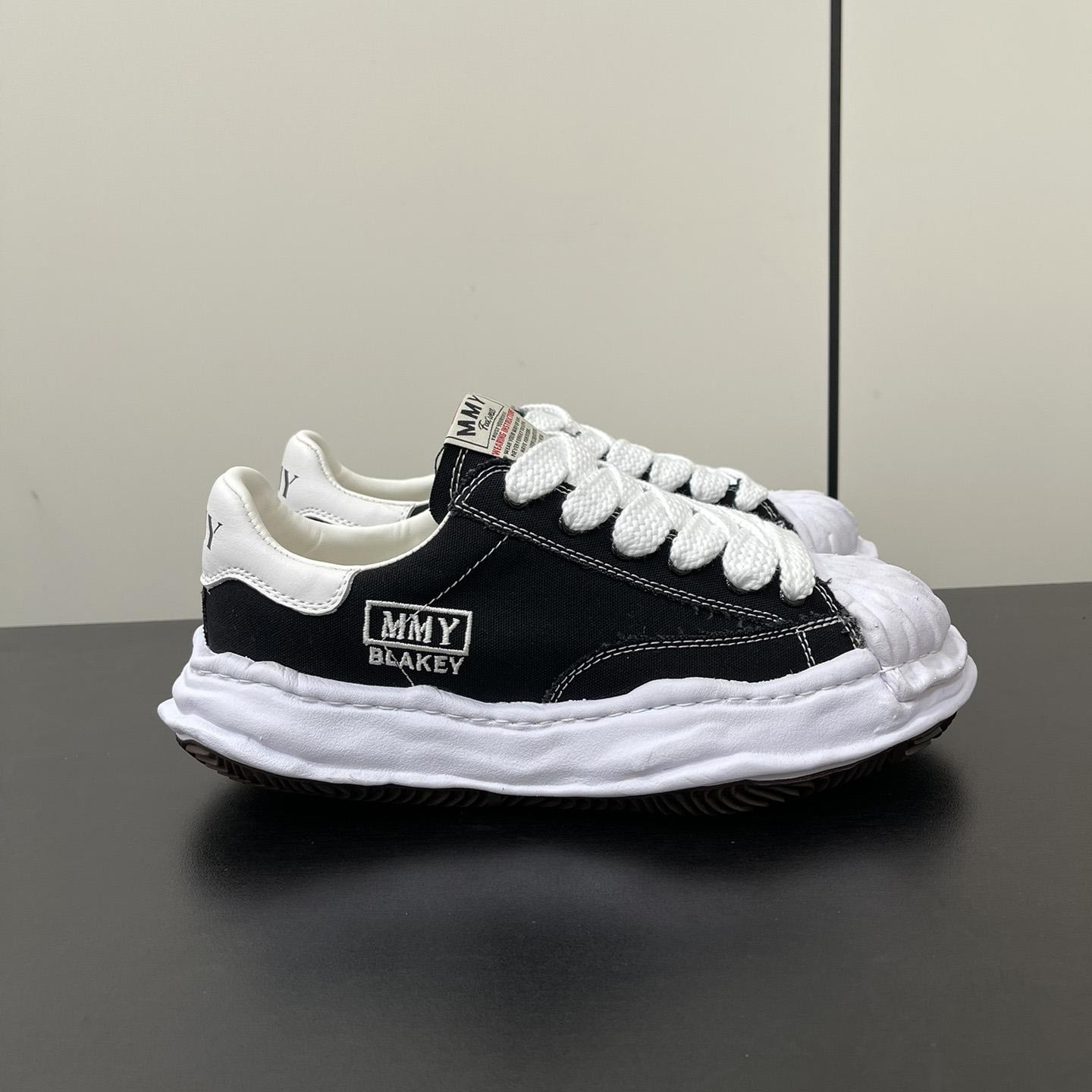 Maison Mihara Yasuhiro OG Sole Canvas Low Black Sneakers - DopestKickz