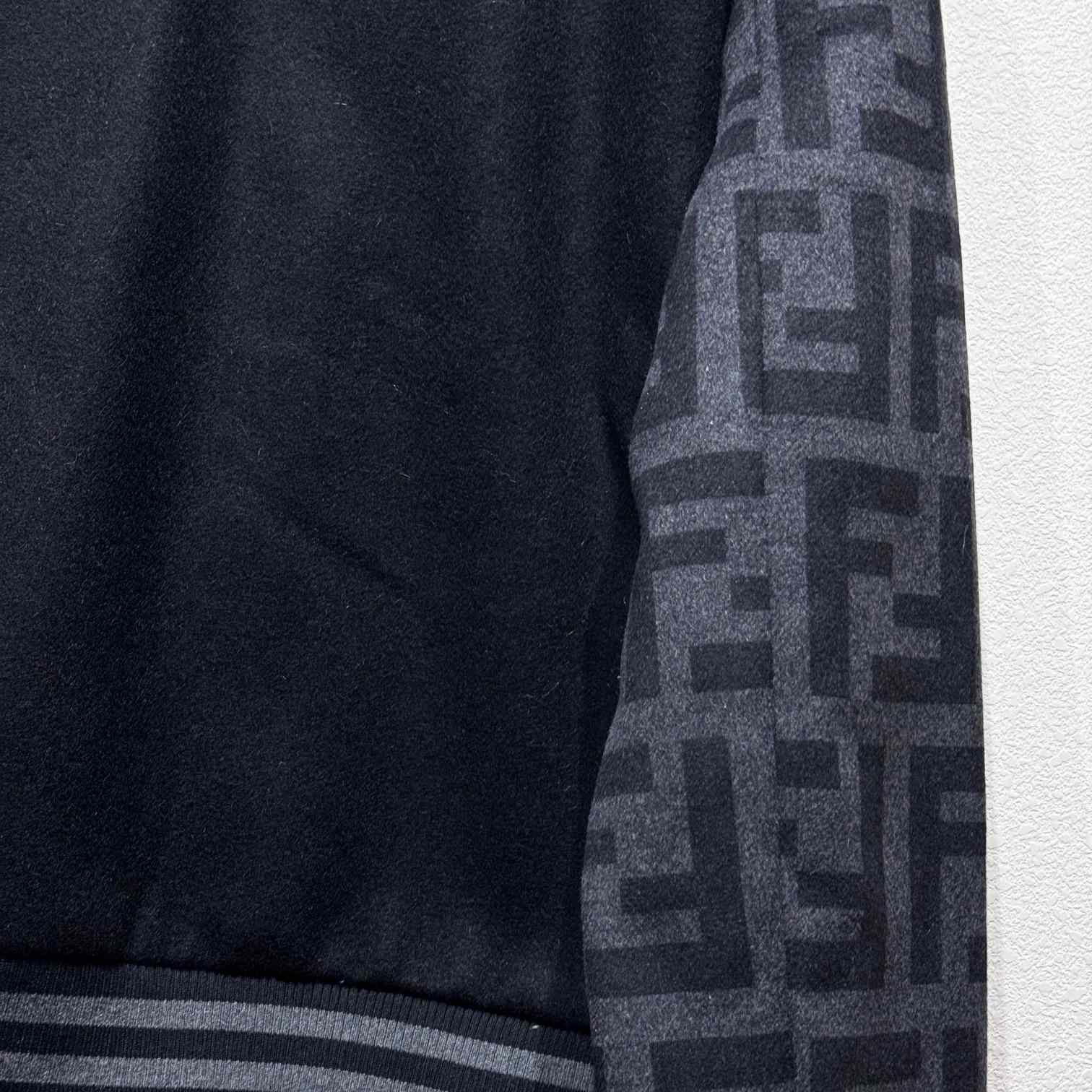 Fendi Black Wool Bomber Jacket - DopestKickz
