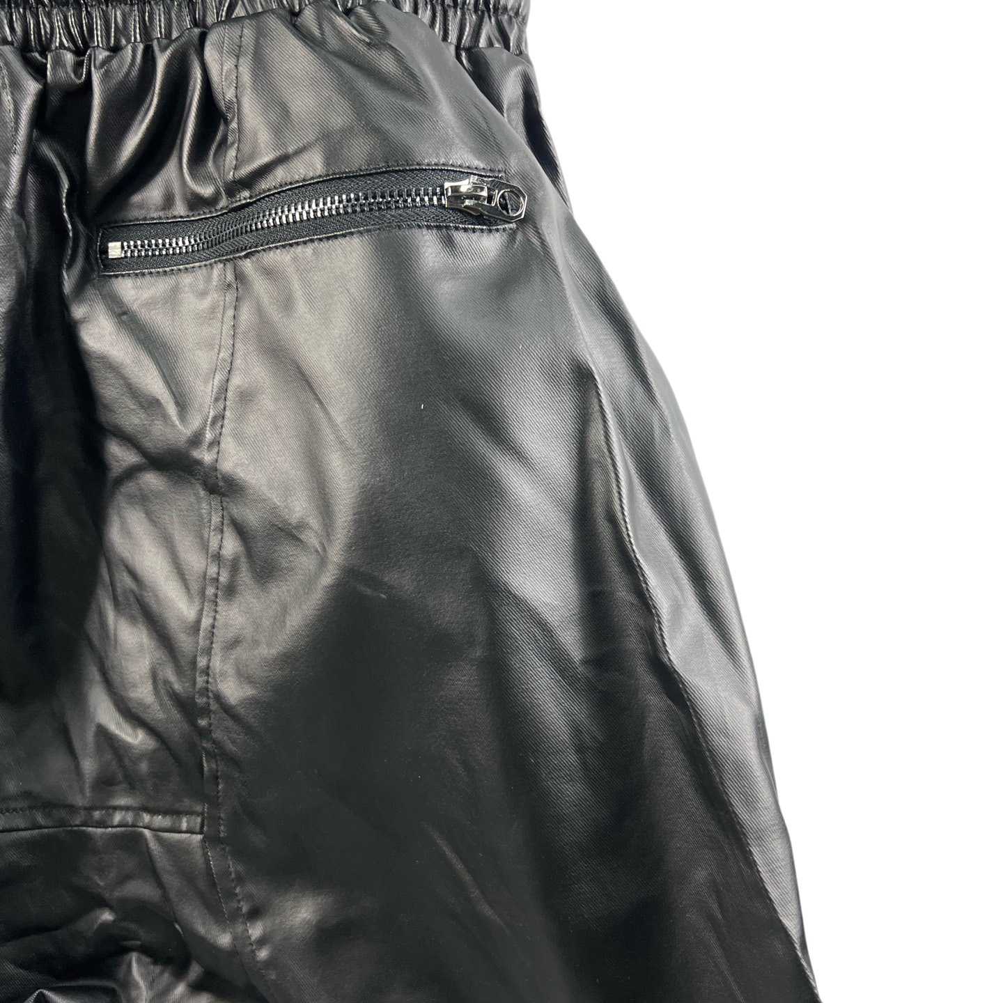 Vujade Brushed Wax Black Coating Corts Cargo Shorts - DopestKickz
