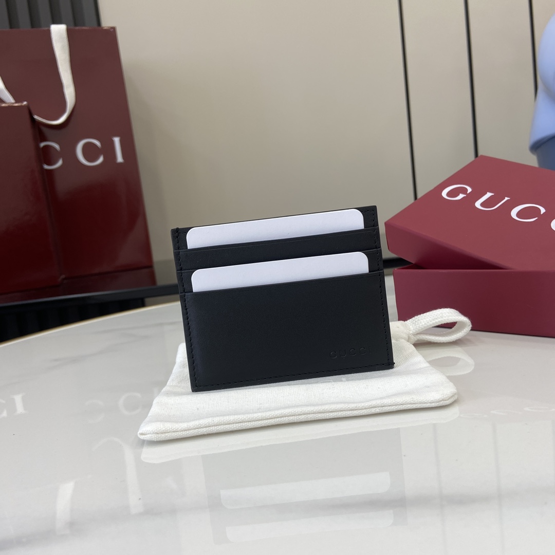 Gucci GG Emblem Embossed Card Case - DopestKickz