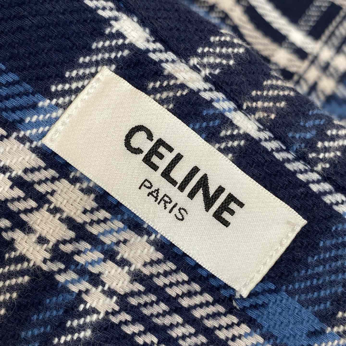 Celine Loose Lumberjack Shirt In Check Cotton - DopestKickz