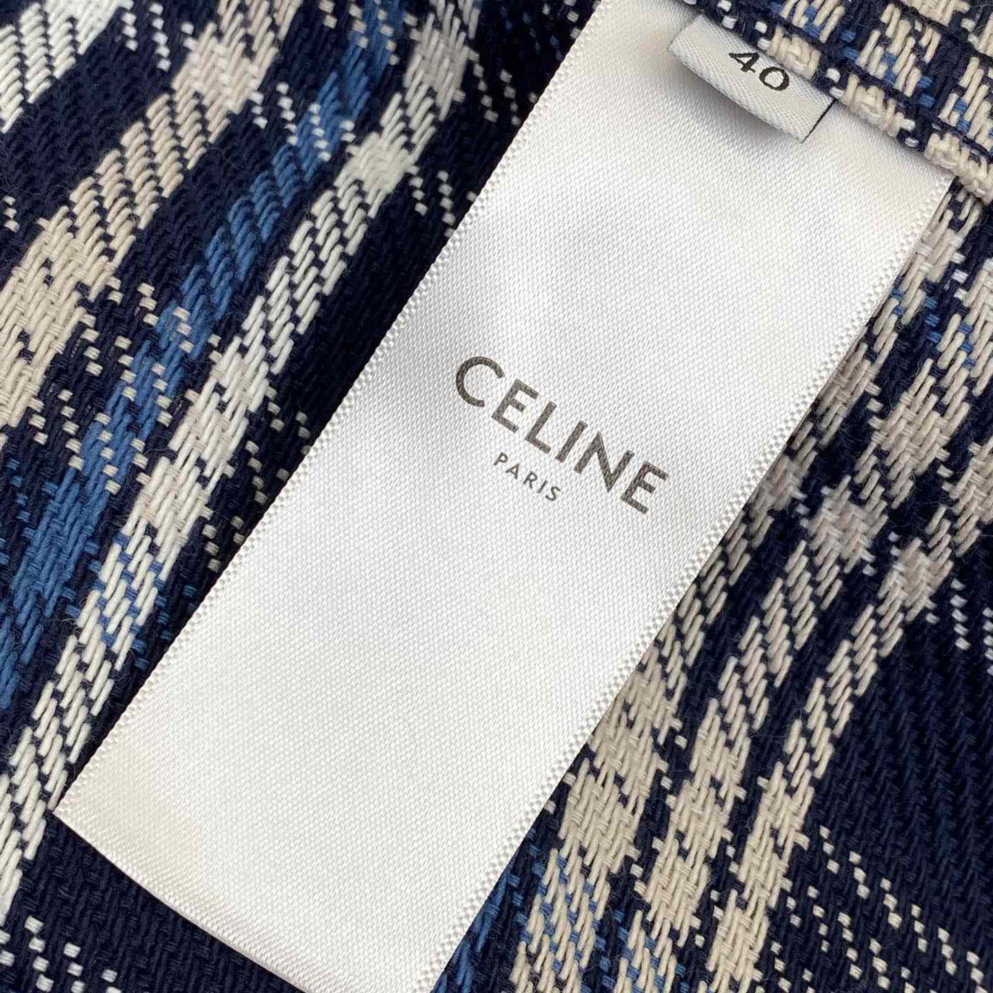 Celine Loose Lumberjack Shirt In Check Cotton - DopestKickz
