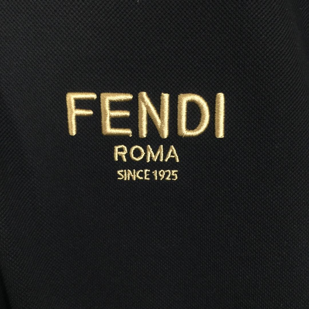 Fendi Logo Cotton Polo Shirt - DopestKickz