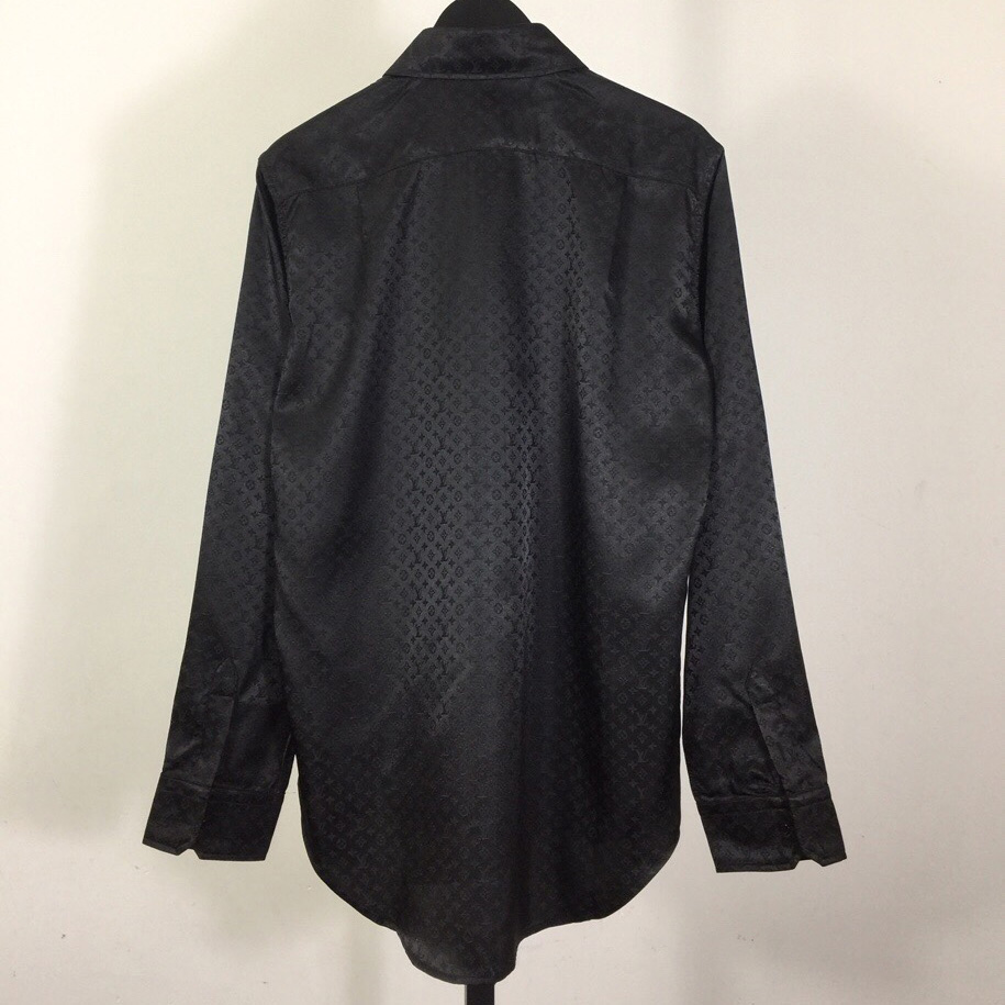 Louis Vuitton Monogram Long-Sleeved Silk Shirt   1AFWGJ - DopestKickz