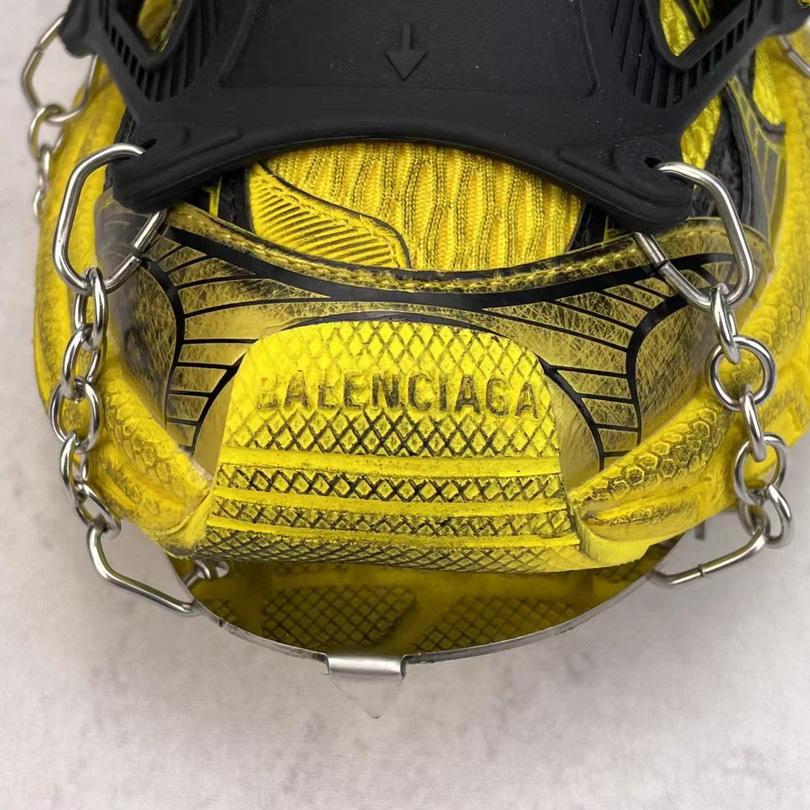 Balenciaga 3XL Ski Sneaker In Yellow And Black Mesh And Polyurethane - DopestKickz