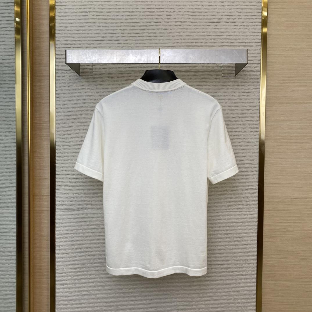 Louis Vuitton Embellished Short-Sleeved Cotton Crewneck   1AGJTY - DopestKickz