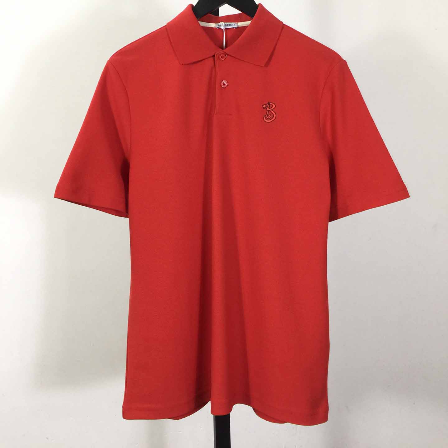 Burberry B Snake Cotton Polo Shirt - DopestKickz