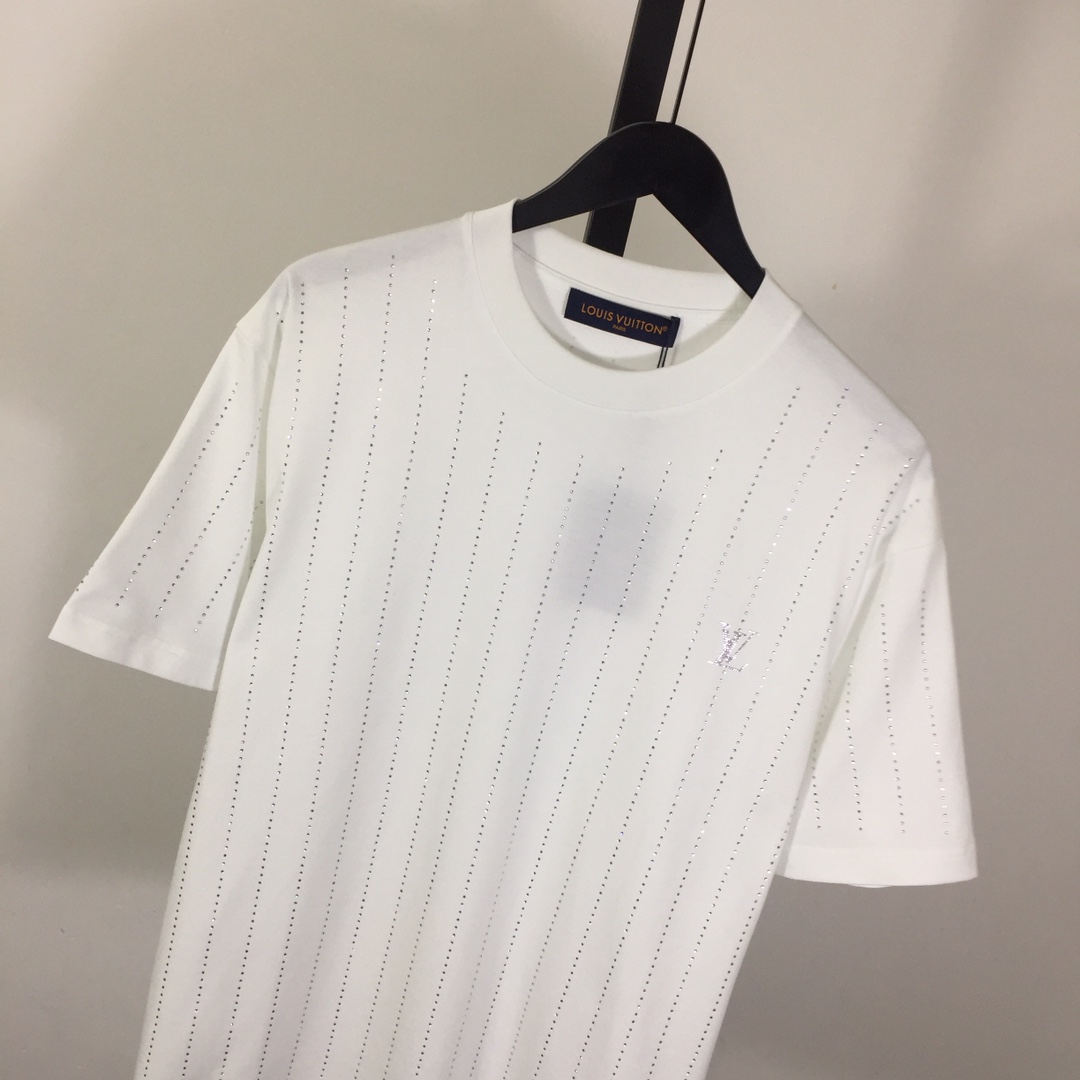 Louis Vuitton Cotton T-Shirt With Crystal - DopestKickz