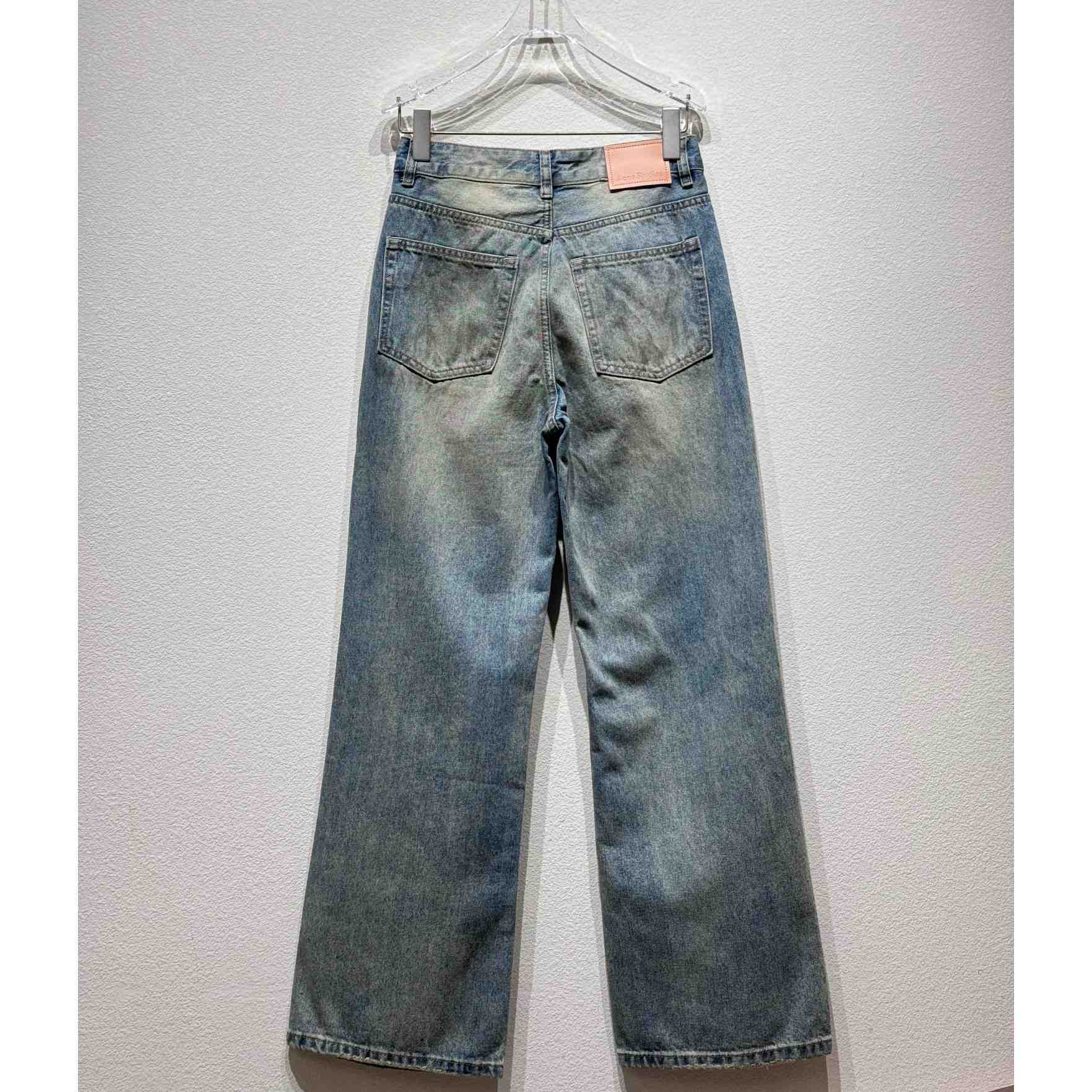 Acne Studios Mud Distressed Micro Flared Baggy Pants - DopestKickz