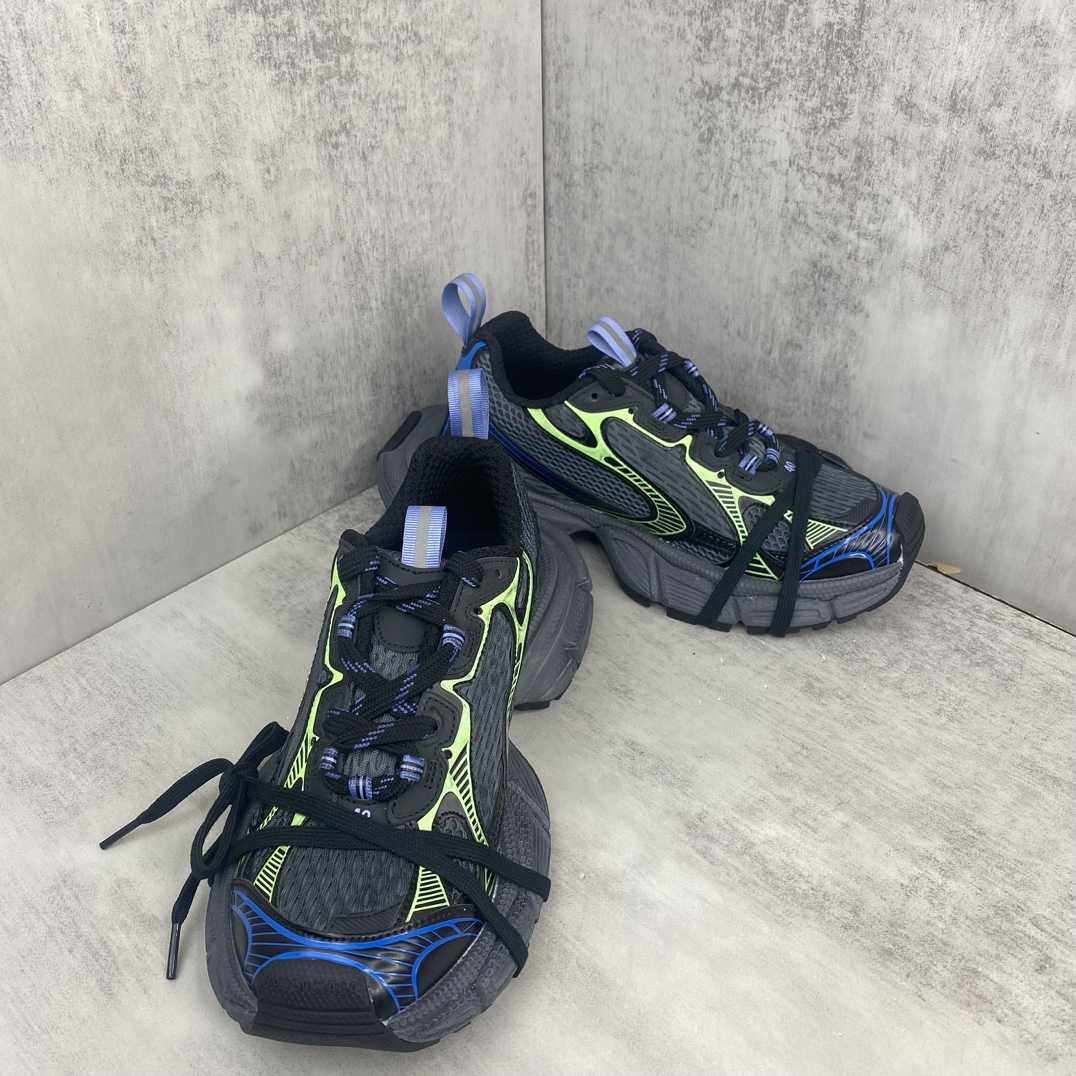 Balenciaga 3XL Sneaker In Dark Grey, Black, Blue And Green Mesh - DopestKickz