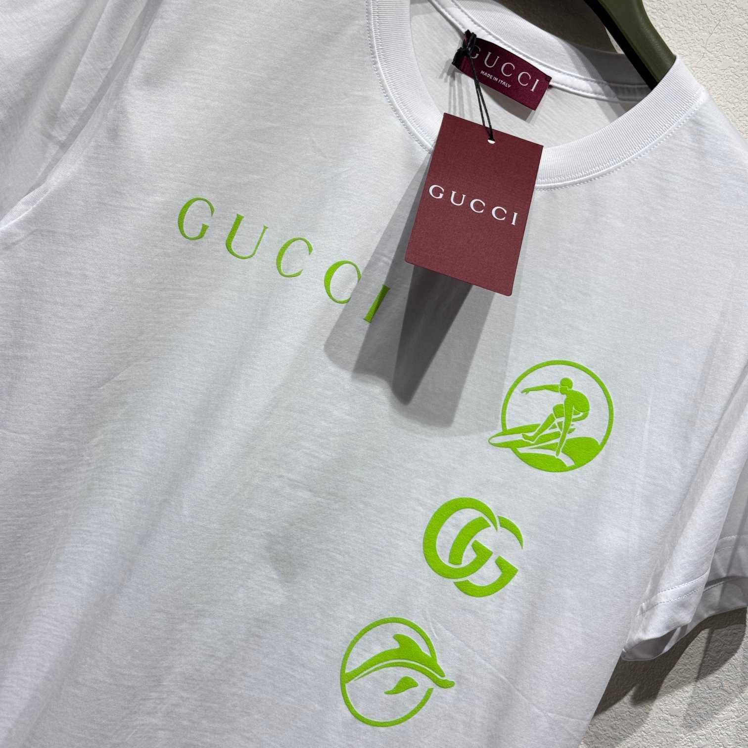 Gucci Printed Cotton Jersey T-shirt - DopestKickz