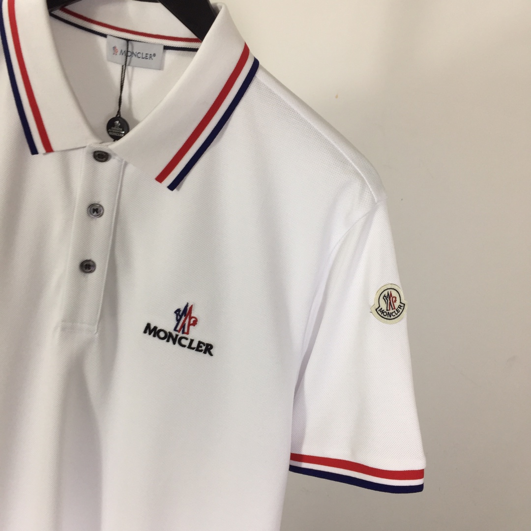 Moncler Logo Cotton Polo Shirt - DopestKickz